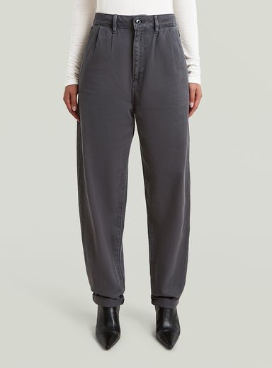 Pleated Tapered Chino